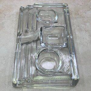 Antique Paragon Glass Inkwell & Pen Holder Manganese Glass Patent June 3, 1913